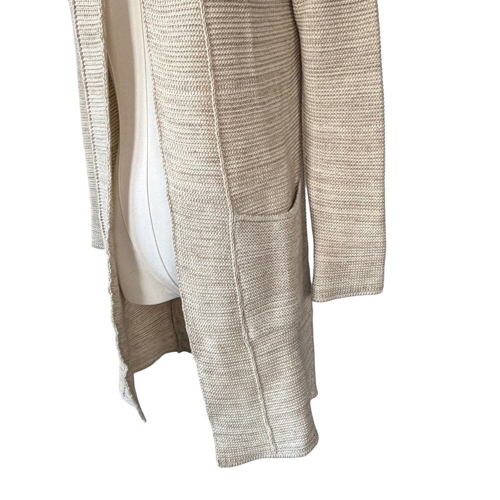 Natural Style Long Cardigan Coastal Grandma Linen Cottagecore Neutral Size XS - Picture 6 of 10